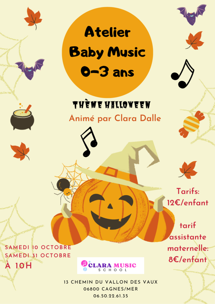 Atelier Baby Music, samedi 10 octobre